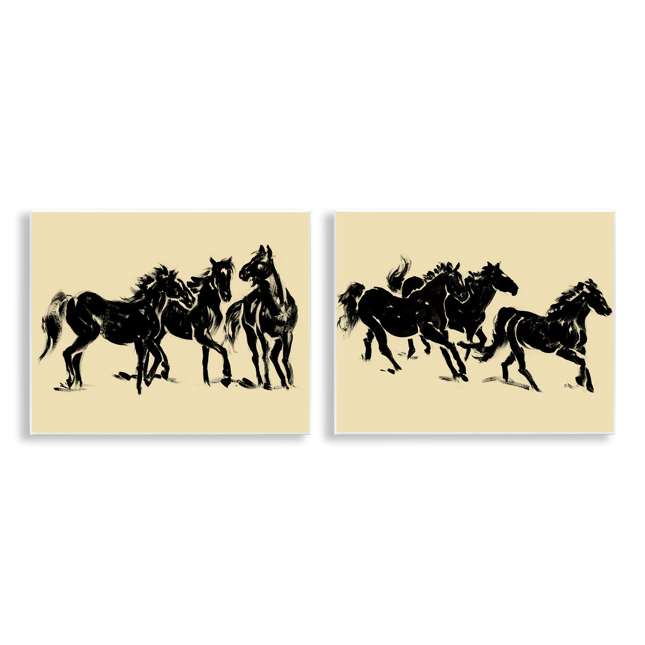 Stupell Industries Horses in Motion Stampede 2pc Wall Plaque Set, design by Victoria Barnes
